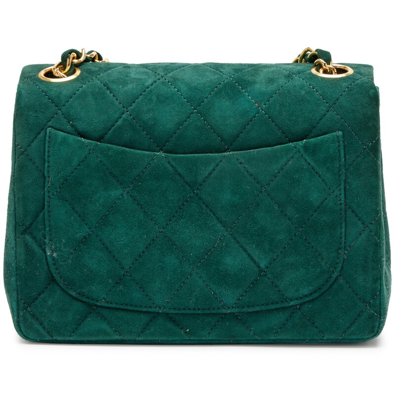 Chanel Vintage Mini Square Flap – Emerald Suede - Görsel 2