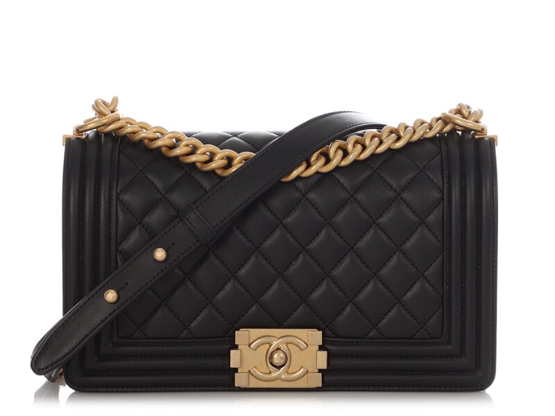 Chanel Medium Boy Bag – Black Quilted Lambskin