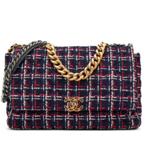 Chanel Large Chanel 19 Flap – Multicolor Quilted Tweed